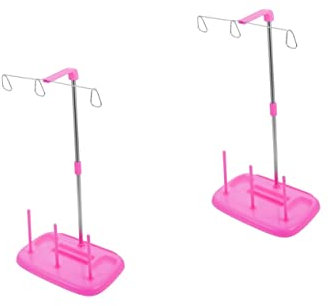 SHINEOFI 2St Fadenständer für Nähmaschinen Fadenhalter mit Sockel Stickspulen Kabelclip Nähnadelmaschine 3 Spulenhalter nähmaschine versorgung Gewinde Stickgarn große Spule