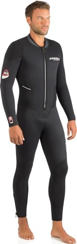 CRESSI Endurance Man monopiece våtdräkt 3 mm – herr dubbelfodrad neopren svart 3 mm en-delad våtdräkt för dykning och snorkling, L/4