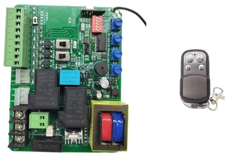 Apricancello automatico scorrevole, Pannello di controllo della porta del garage scorrevole Finecorsa a molla magnetica disponibile con funzione di ritardo 220 V CA Facile da montare, con istruzioni c