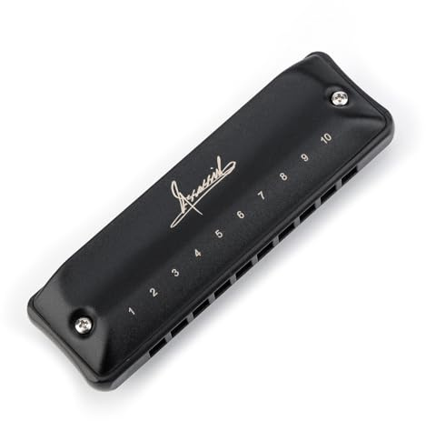 Blues Harmonica JDR LF Harmonica Key of LF 10 Holes 20 Tones Harps for Adults Kids Professional Beginners Mini Mouth Organ with Case | Assassin
