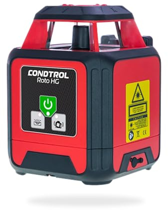 CONDTROL - Nivel láser rotativo ROTO HG Verde - Alcance de nivel con célula 500m - Haz verde, punto de plomada - Bluetooth - Garantía de 2+1 años - Se entrega con accesorios