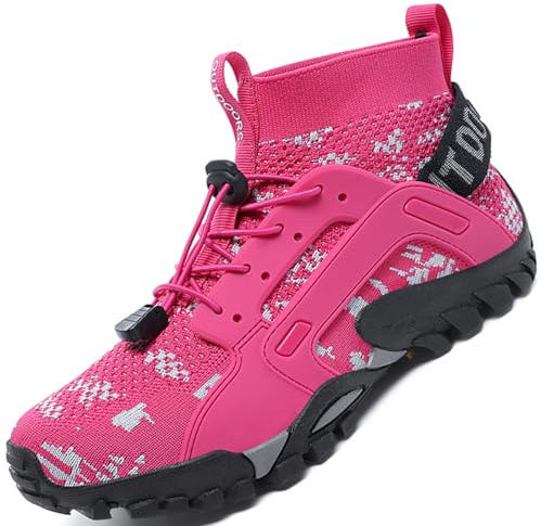 VTASQ Scarpe da Trekking Uomo Scarpe da Trail Running Traspiranti Passeggiate Stivali per Antiscivolo Sportive All'aperto Donna Scarpe da Escursionismo Leggero Tennis Sportiva Rosa 36 EU