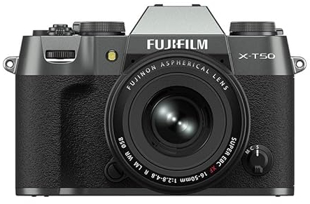 Fujifilm X-T50 Fotocamera Digitale Mirrorless 40MP KIT XF16-50mmF2.8-4.8, Sendore X-Trans CMOS 5 HR, IBIS, Filmati 6.2K 30p, Mirino EVF, Schermo LCD 3 tiltabile, Antracite