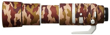 easyCover - Lens Protection Camouflage Cover - Objektivschutz - Schutz für Ihr Kameraobjektiv - Geeignet für Canon RF 200-800mm F/6.3-9 is - Braune Camouflage