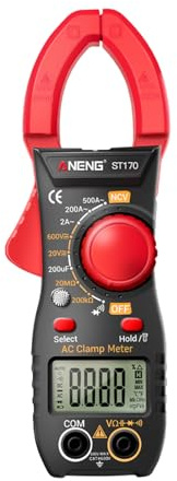 Irfora ST170 Smart Clamp Meter 1999 Counts Digitalmultimeter mit automatischer Bereichsaus LCD-Bildschirm AC-DC-Spannung AC-Stromtester LED-Taschenlampe NCV-Induktionsspannungsmesser
