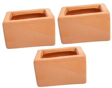 CIYODO 6pièces Pot De Rouge Jardinières Carrées Décoratives pour Plantes Intérieures Et Extérieures