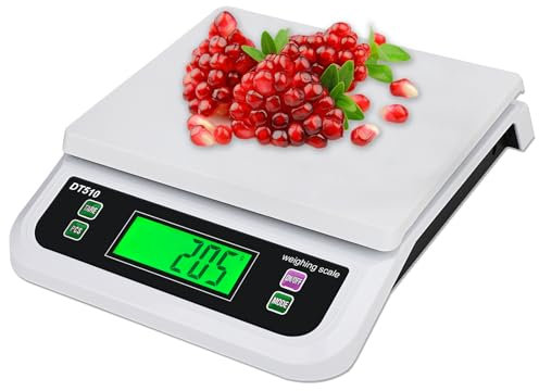 Bascula De Cocina Digital 30kg/1g Precisión Bascula De Alimentos Profesional Grande Con Tara Función Balanza Cocina Pantalla LCD Electrónico Bascula Precision Conteo Y 6 Medida Para Pasteleria Hornear