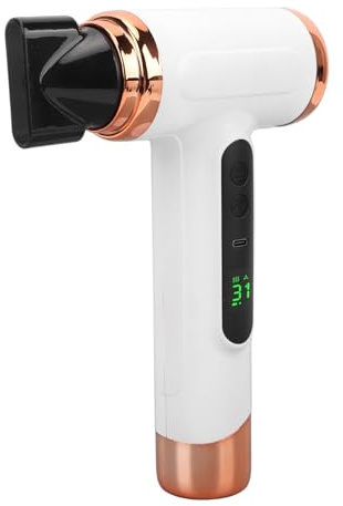 Jectse Asciugacapelli Senza Fili Ricaricabile, Asciugacapelli Ad Alta velocità con Soffio Caldo Freddo, Asciugacapelli da Viaggio Portatile da 200 W, Batteria da (Spina UE AC90-240V,