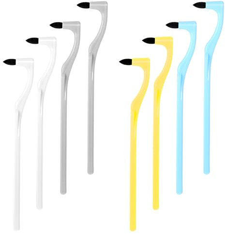 Sibba 8 Pcs Tooth Stain Eraser Stain Removers Professional Tools Dental Picks Brush Teeth Tarter Scraper Dental Teeth Cleaning Kit Oral Care Toothbrush