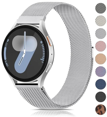 Vancle Armband för Samsung Galaxy Watch 7 armband 40 mm 44 mm kvinnor och män, metall mesh rostfritt stål ersättningsarmband 20 mm klockarmband för Samsung Galaxy Watch FE 40 mm