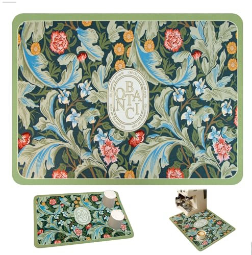 jinminamz Alfombrilla Escurreplatos, 30 * 40cm Súper Absorbente Alfombrilla Secado de Platos, Antideslizante Estera para Máquina de Café, Apto para Cocinas, Cafeteras, Fregaderos y Baños