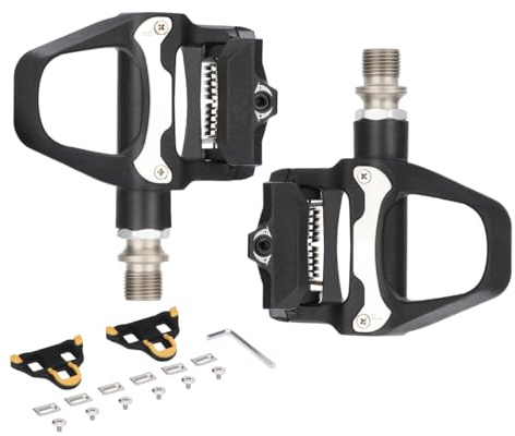 HOUSON Fahrradpedale，Nylon Bike Pedale Rennradpedale Chrom-Moly-Stahl-Achse kompatibel mit SPD Grip Cycling Cleats Pedalen für effizientes Treten