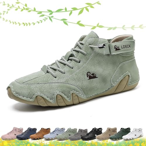 Vogldeck - Chaussures for femmes orthopédiques Beck imperméables respirantes, chaussures pieds nus antidérapantes ultra-confortables, chaussures randonnée légères respirantes(Light green,39 EU)