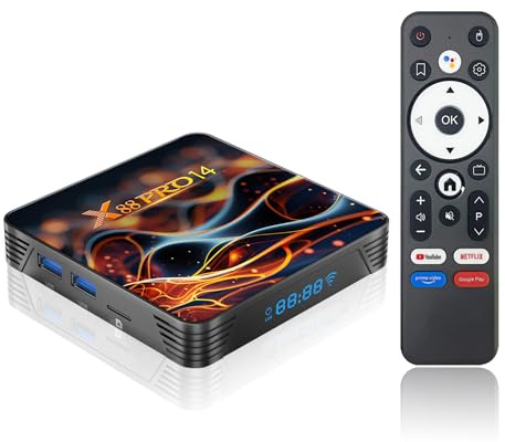 Android 14.0 TV Box, 2026 8K Latest Android Box RK3518 processor RAM 2G ROM 32G WiFi6 Enternet 10/100M Bluetooth 5.0 USB 3.0 HDMI 2.1 Supports 3D HD 4K@60fps Smart TV Box NEW
