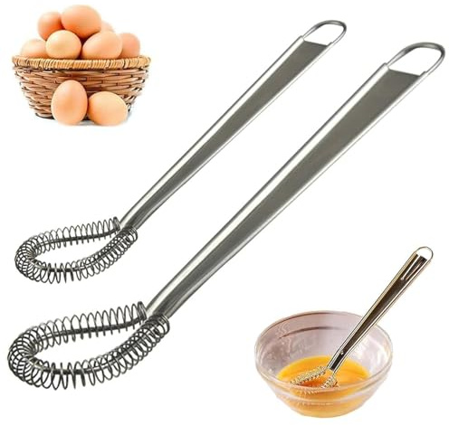 2 stycken vispvisp i rostfritt stål för blandning, matlagning, visp, omrörning, vispgrädde och omrörning