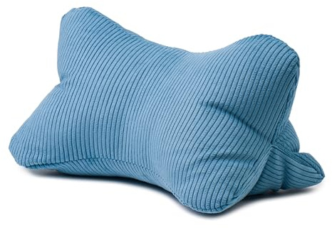Gözze - Leseknochen Capri, Nackenkissen in Feincord-Optik, Lese- und Relaxkissen für Nacken und Rücken, 40 x 25 cm - Petrol