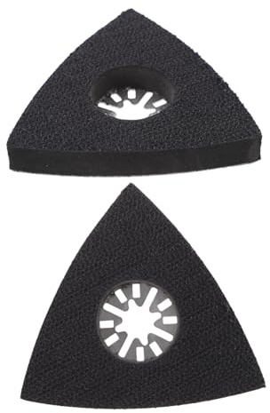TOYZFRIENDY Set da 2 Dischi Levigatori Triangolari in Alluminio Design a Basso Profilo, Pratici per Levigatrice, Adatti per Lavori di Finitura e Lucidatura