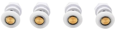 Roulettes de rechange for porte de douche, roulettes de douche, poulies en nylon et laiton, accessoires de quincaillerie de douche, 4 pièces(19mm)
