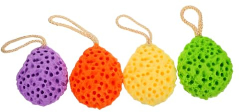 Toyvian 4piezas Esponja de Baño Forma de Lágrima Esponja de Baño para Bebés Cepillo para Adultos Exfoliante Corporal Suministros de Limpieza Color Aleatorio
