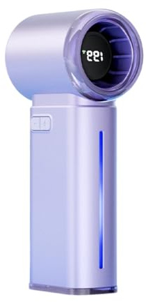 PEPWE Ventilateur brumisateur portable rechargeable de 3500 mAh avec affichage numérique réglable de 1 à 199 vitesses pour voyage brumisateur portable avec affichage numérique