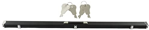 VETESHENM Hard Billiard Pool Cue Stick Carrying Case, Aluminum Alloy Billiard Cue Case with 2 Slots, Lightweight and Portable Pool Cue Stick Storage Box with Lockable Design for Professional