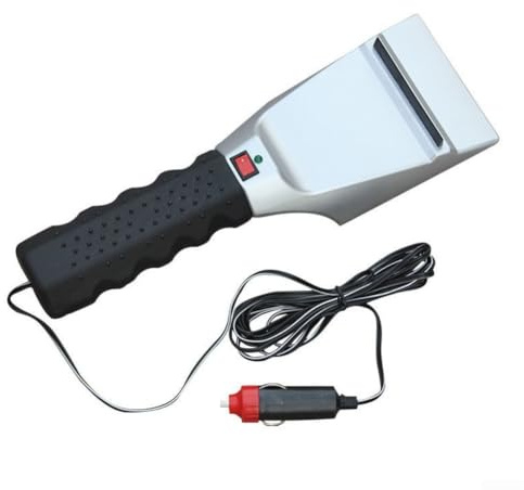 Raschietto per ghiaccio riscaldato per parabrezza elettrico strumento di sbrinamento per vetro auto per rimozione rapida della neve con presa comoda presa 12 v ingranaggio invernale portatile