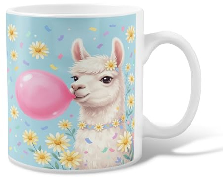 Tazza da caffè in ceramica con lama, simpatica tazza da tè con crisantemo bolla primaverile, con manico, ideale per amici, familiari, colleghi, insegnanti, coppie, dipendenti, 325 ml