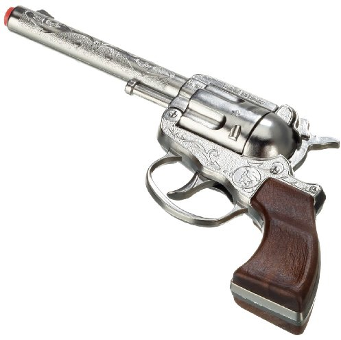 Gonher 03.09.290 - Revolver Zar 100-Schuss 18 cm, Zink, mit Langlauf