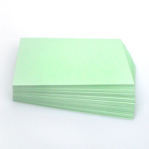 Karteikarten, 190 g, blanco, 100 Stück (grün, DIN A5)