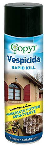 COPYR | Rapid Kill: Vespicida Insetticida pronto all'uso contro insetti volanti, mosche, zanzare e vespe calabroni - bombola da 750 ml