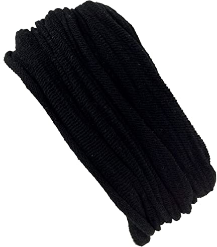 GURU SHOP Magic Hairband, Dread Wrap, Schlauchschal, Stirnband, Mütze - Loopschal Schwarz, Herren/Damen, Baumwolle