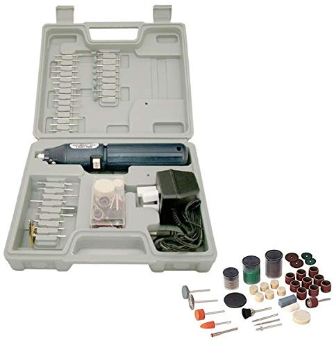 Cordless Rechargeable Mini Rotary Hobby Drill with 205 Accessories and Case