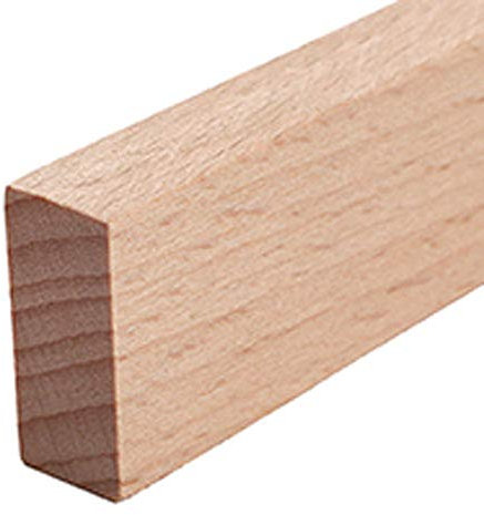 Ross Baguette carrée en bois massif 22 x 10 mm aulne brut 50 m