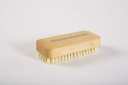 Gärtnerbürste, Nagelbürste mit harter Pflanzenfaser, für saubere Hände und Nägel nach der Gartenarbeit, 1 Stück