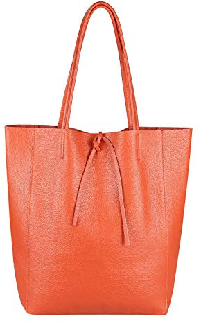 OBC Made in Italy Damen Leder Tasche XXL DIN-A4 Shopper Tote Hobo Bag Henkeltasche Handtasche Umhängetasche Ledertasche Schultertasche