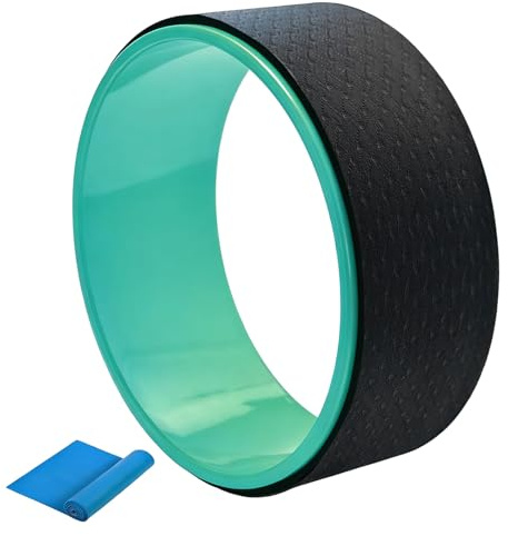 NGT 13 Inch Yoga Wheel - Strong & Comfortable, Black-Green