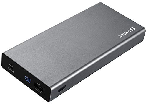 Sandberg Powerbank USB-C 100W 20000 | Technologie de Charge Rapide | Chargeur portatif | Double Charge | USB C, USB A | Banque d'alimentation Mobile pour Ordinateurs Portables Mobiles