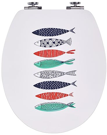 Wirquin 20722979 Abattant WC Diplomat Banc de Sardines | MDF 100 % FSC, frein de chute, charnières inox, forme U