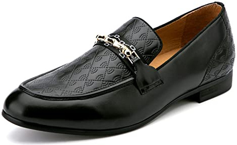 MEIJIANA Herr Loafer Bröllop Mockasiner för Män Herr Läder Mockasin Klassiska Mockasiner, Svart-02, 44 EU (11 UK)