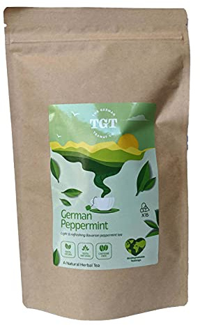 TGT German Peppermint Tea | Uplifting, Digestive | Herbal Tea | Premium (15 Tea Bags, Whole Leaf)