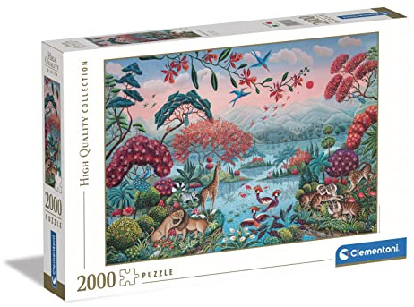 Clementoni - 32571 Collection Puzzle The Peaceful Jungle - Jigsaw Puzzle 2000 Pieces, Made In Italy, Jigsaw Puzzle For Adults