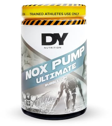 DY Nutrition - NOX Pump Pre Workout Powder | 350mg Caffeine | Blueberry Flavour | High Performance Preworkout for Focus, Pump & Energy with L-Citrulline, Beta Alanine, L-Tyrosine. 400g. 20 Servings