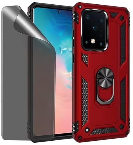 CLYDITE Hülle für Samsung Galaxy S20 Ultra Hülle Rote handyHülle mit Anti-Spähen Privatsphäre Schützen Folie Blickschutzfolie