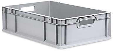 PROREGAL Eurobox NextGen Economy | Griffe offen | HxBxT 17x40x60cm | 34 Liter | Eurobehälter, Transportbox, Transportbehälter, Stapelbehälter