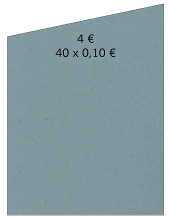 1000 x Handrollpapier für 40 x 0,10 € (blau), Rollgeld, Münzrollenpapier für Euro Münzen, Geldrollen