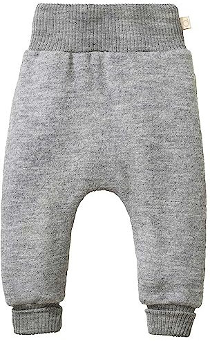 Disana Pumphose Baby & Kinder - 100% Bio-Merino, Leichter Wollwalk – atmungsaktiv & mitwachsend - Unisex Gr. 62 – 104 - nachhaltig & fair – besonders bequem - Made in Germany | Grau Gr. 74-80