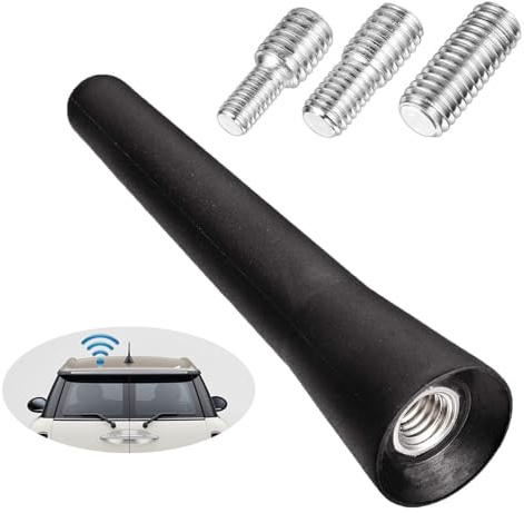 Norhogo Auto Antenne, Autoradio Antenne 6.5cm, Mini Short Auto Antenne mit starker FM/AM/DAB Empfangsfunktion, mit Schrauben M4 M5 M6
