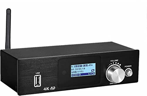 PRABOS HDMI 5.1 Audio Decoder, Digital To Analog Audio Converter, Optical Fiber Coaxial Source Code To Stereo Output, Support DTS/DTS-ES/AC3/DTS-HD/DolbyTrue HD