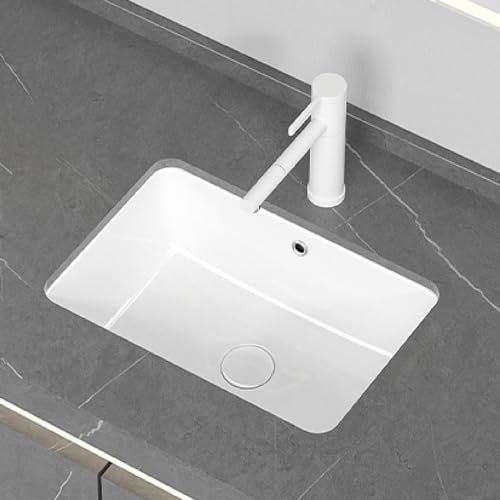 Badezimmer-Waschbecken, rechteckig, Einbauwaschbecken, leicht zu installieren, kratzfestes Keramikwaschbecken für Wohnungen, Zuhause, Hotels, Restaurants, Wohnmobile, Bars, Balkone