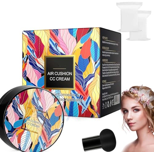 Apartmentm 2024 New Mushroom Head Air Cushion CC Cream,Apartmentm CC Cream,BB Cream Face Make Up,Long-Lasting Waterproof Moisturizing Concealer Beauty Cream Foundation for All Skin Types (Ivory White)